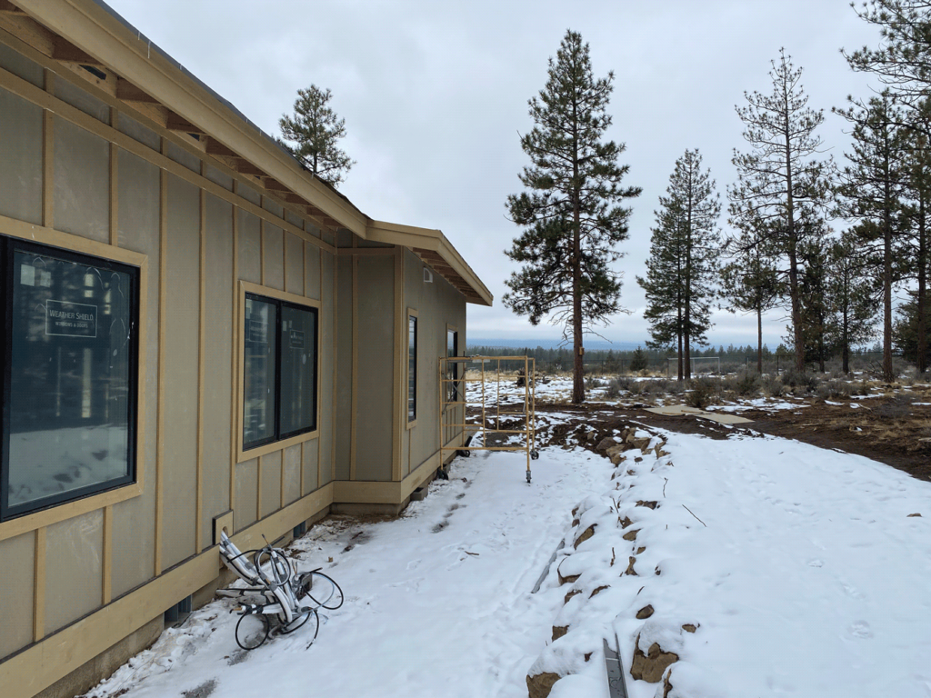 House with snow during winter