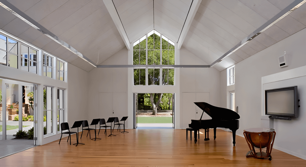 Music room / studio with Warmboard